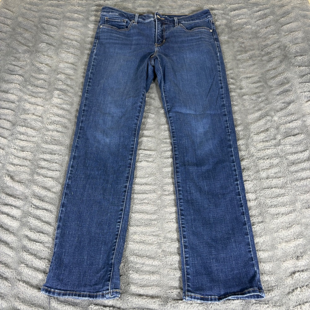 Levis 314 Shaping Straight Jeans Womens 31 W31 L32 Dark Wash Blue Denim